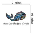 thumbnail image 3 of Just a Girl That Loves a Whale-Customised Name Wall Decal - Custom whale Vinyl Decal, Bedroom Wall Decor, Nursery Decor -Wall Decal for Home Living Room Bedroom Decor - -Size : 10" x 05"., 3 of 4