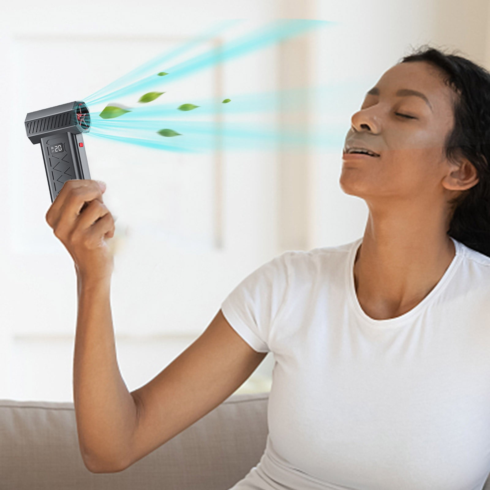 Vadktai High-Speed Dust Blower, Compressed Air Duster, Strong Wind Turbine Fan, Hurricane Mini Portable Fan, Outdoor Handheld Violent Hair Dryer