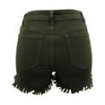 thumbnail image 4 of Pimfylm Jean Shorts for Women Casual Summer High Waisted Button Frayed Raw Hem Denim Shorts AG, L, 4 of 5