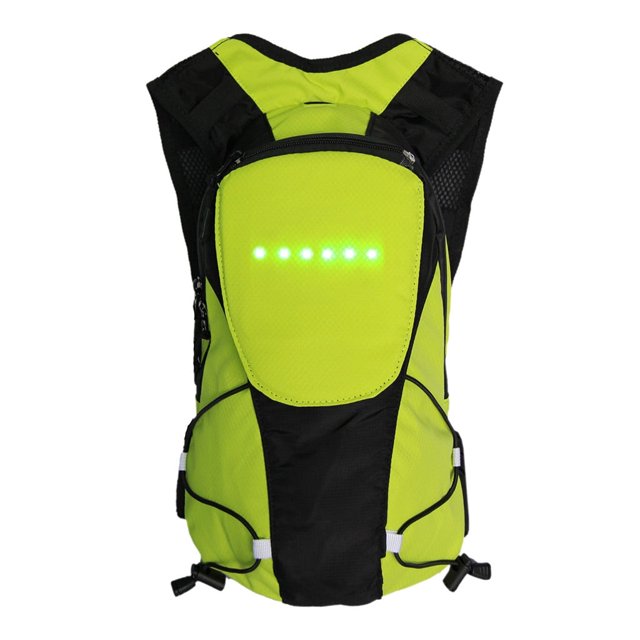 Gnobogi - Accesorios para bicicleta, mochila con luz LED de intermitentes, control remoto inalámbrico, para deportes al aire libre y fitness