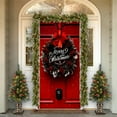 thumbnail image 5 of Cheapark Christmas Door Wreath Banner - Festive Party Door Hanging Cover, Vibrant Design for Entryway Home Holiday Decor Accents, 5 of 7