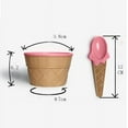 thumbnail image 2 of Ice Cream Bowls with Spoons, Cute Dessert Bowls for Children, Plastic Reusable Ice Cone Design Snack Cups for Party Favors Pink, 2 of 3