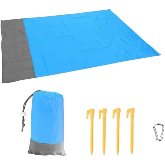 Beach Blanket Sandproof Oversized,79"×55" Extra Large Beach Mat,Portable Picnic Mat for Travel Camping Hiking,Lightweight Beach Essentials Family Water Resistant Mat Nylon 210T