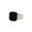 Black-White, variant on Men's Stainless Steel Personalized Retro Square White Agate Gemstone Punk Ring Gold Size 8