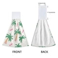thumbnail image 4 of Palm Tree Footprints Pattern Hand Towels 2 Pack Quick Dry Velvet Soft with Velcro Kitchen Bath 14x18in, 4 of 7