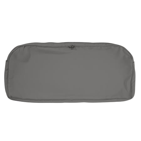 UPC: 0052963031430 | Classic Accessories Montlake FadeSafe Water-Resistant Patio Bench/Loveseat Cushion Cover  41 x 18 x 3 inch  Light Charcoal