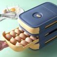 thumbnail image 2 of Caja de almacenamiento de huevos rectangular portátil de 3 capas, caja de almacenamiento de alimentos para huevos de plástico, contenedores con tapas, nevera para mantener frescos los huevos sto WD.WDQZL Hogar, 2 of 6