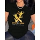 thumbnail image 1 of Camisetas con gráficos clásico para mujeres y adolescentes y niñas, playera de verano con estampado estéticoRibbon & Dove & Letter Print Comfy T-Shirt, Round Neck Short Sleeve Sports Tee, Women's Ac, 1 of 6