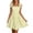 Yellow, variant on Eawtki Women's Square Neck Sleeveless Mini Dress Striped Pattern Bow Tie Shoulder Fit And Flare Casual Summer Dress