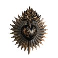 thumbnail image 2 of Dserhfy Sacred Heart Gothic Wall Plaque Home Decoration Prayer Stand Immaculate Heart of Mary Add Love And Art to Your Space Metal Plaque Holiday Gift Wall Art, 2 of 8