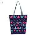 thumbnail image 2 of shenmeida Bohemia Print Large Beach Travel Reusable Top-Handle Bag Zipper Shopping Tote Bag Portable Storage, 2 of 8