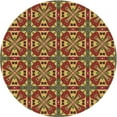 thumbnail image 1 of Ahgly Company Machine Washable Indoor Round Transitional Saffron Red Area Rugs, 3' Round, 1 of 7