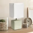 thumbnail image 2 of REJODA-Petite Faux Stone Table Lamp with Fabric Shade, 2 of 4