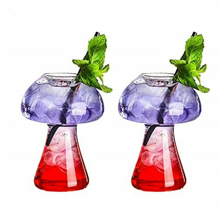 

2pcs Mushroom Cocktail Glass Wine Champagne Cocktail