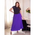 thumbnail image 2 of Plus Size Elastic Waist A Line Maxi Skirt, 2 of 10