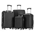 thumbnail image 1 of UBesGoo 4 Piece Luggage Sets, 16/20/24/28" ABS Durable Suitcase Sets Double Wheels TSA Lock, Black, 1 of 11