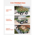 thumbnail image 3 of LINJH Steel Garden Cart 1200lbs Capacity Heavy Duty Wagon Utility Cart 13in Tires, 3 of 12