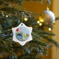 thumbnail image 7 of 3drose, Red Blue Green Laundry Room, 3 inch Snowflake Porcelain Ornament, 7 of 7