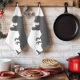 thumbnail image 6 of Cartoon Animals Kitchen Towels Set of 2, Funny Minimalism Grey Silhouettes Absorbent Dish Towels for Kitchen, Microfiber Hand Towel, Quick Drying Tea Towel for Cleaning Decorative Dishcloths, 6 of 7