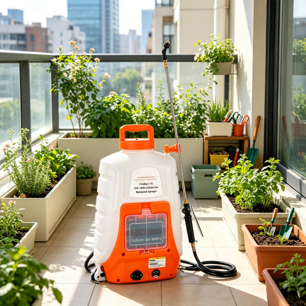 Battery Powered Backpack Sprayer, 0-90 PSI Adjustable Pressure, 12V 8Ah Battery, 8 Nozzles & 2 Wands, Wide Mouth Lid, for Weeding & Cleaning