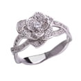 thumbnail image 2 of Bague Ronde Élégante pour Mariage, Argent, Accessoires pour Anniversaires, 2 of 4