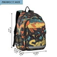 thumbnail image 2 of FORMRS School Backpack 17" Student Travel Bag with Laptop Compartment, Black Sardines Pattern, 2 of 7