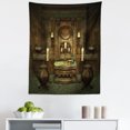 thumbnail image 1 of Gothic Tapestry, Room with Altar in Fantasy Style Spells Pentagram and Candles Print Illustration, Fabric Wall Hanging Decor for Bedroom Living Room Dorm, 5 Sizes, Brown, by Ambesonne, 1 of 1