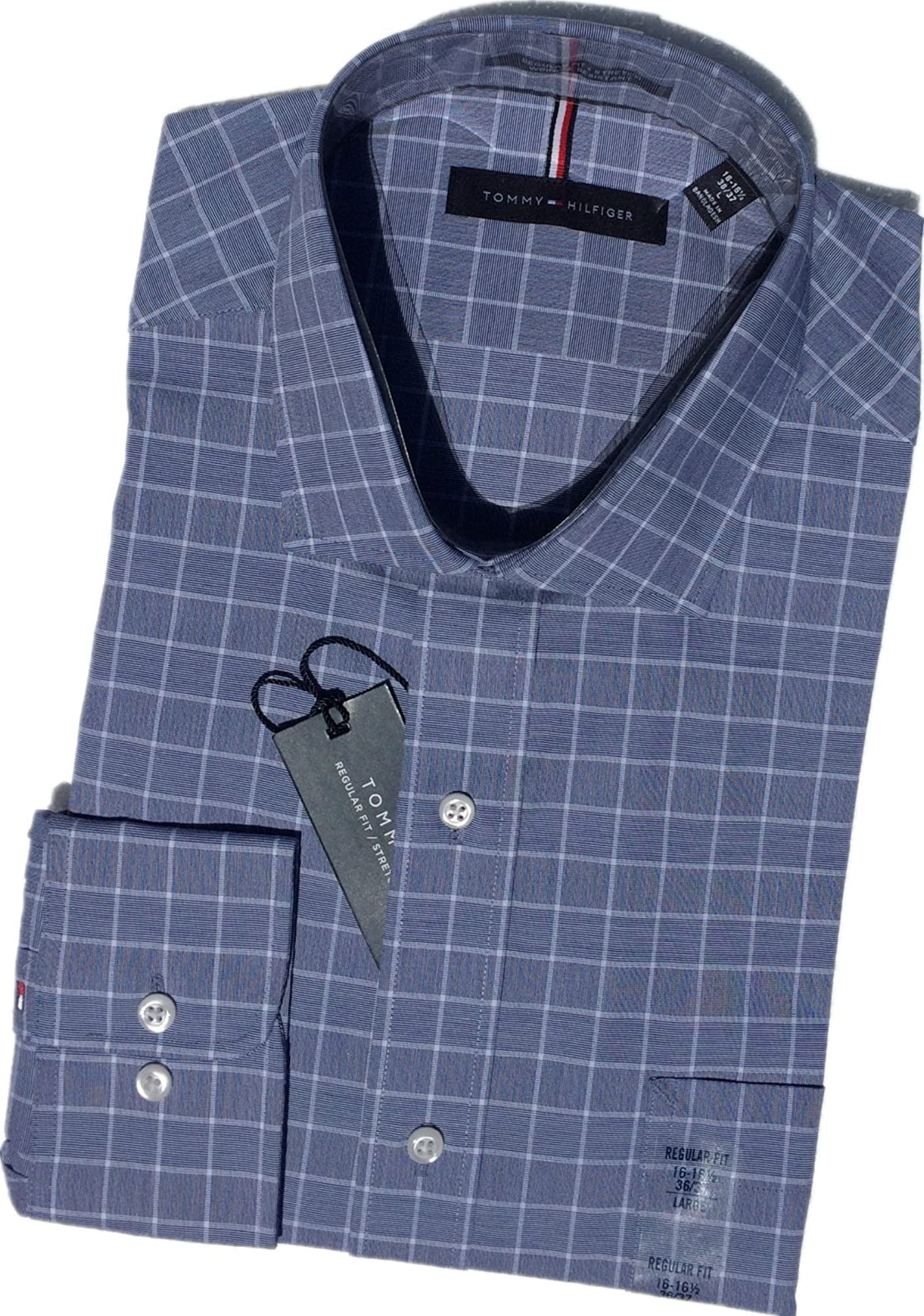 Tommy Hilfiger Mens Non Iron Regular Fit Spread Collar Dress Shirt XL