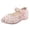 Pink, variant on Krdevn Kids Ivory Mesh Mary Jane Shoes with Pearl Flower Size:12-18 Months