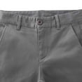 thumbnail image 4 of Bienzoe Girl's Cotton Stretchy Adjustable Waist School Uniform Pants Grey 16, 4 of 9