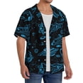 thumbnail image 2 of Gukieu Spacecraft Print Men's Short-sleeved Shirts, Button-down Pocket Shirts, T-shirts, Beach Vacation Travel Summer Clothing-Medium, 2 of 5