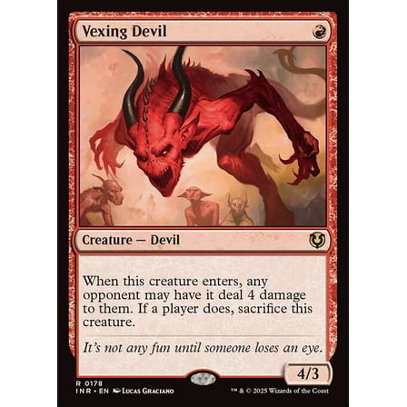 MtG Innistrad Remastered Rare Vexing Devil #178
