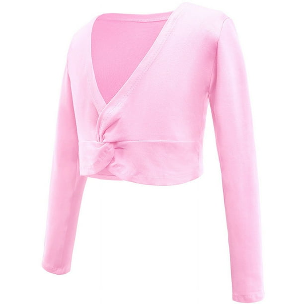 Ropa de baile para niños Ropa de práctica para niñas Abrigo tipo chal pequeño Ropa para el cuerpo Abrigo de manga larga Ropa de ballet cálida