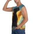 thumbnail image 3 of Fotbe Golden Cloud Winged Dog Men's Camiseta sin Mangas Estampada para Hombres, Playera Casual para Gimnasio, Entrenamiento, Playa-XX-Large, 3 of 7