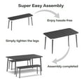 thumbnail image 6 of LAUSAINT HOME 3 Pieces Outdoor Patio Dining Set, Patio Furniture Set with 1 Oversized Table and 2 Benches, 6 of 8