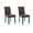 Chocolate - PU, variant on Guyou Faux Leather Dining Chairs Set of 2, Mid Century Modern Solid Wood Parsons Chairs, Button Tufted Upholstered Armless Kitchen Side Chairs with High Back for Dining Room Kitchen Restaurant, Brown