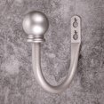 thumbnail image 3 of A Pair of Lightweight Metal Curtain Hooks - Retro Wall Mount for Curtains, Tiebacks, Wall Hook, Tassel Drapery Holder (Grey), 3 of 5