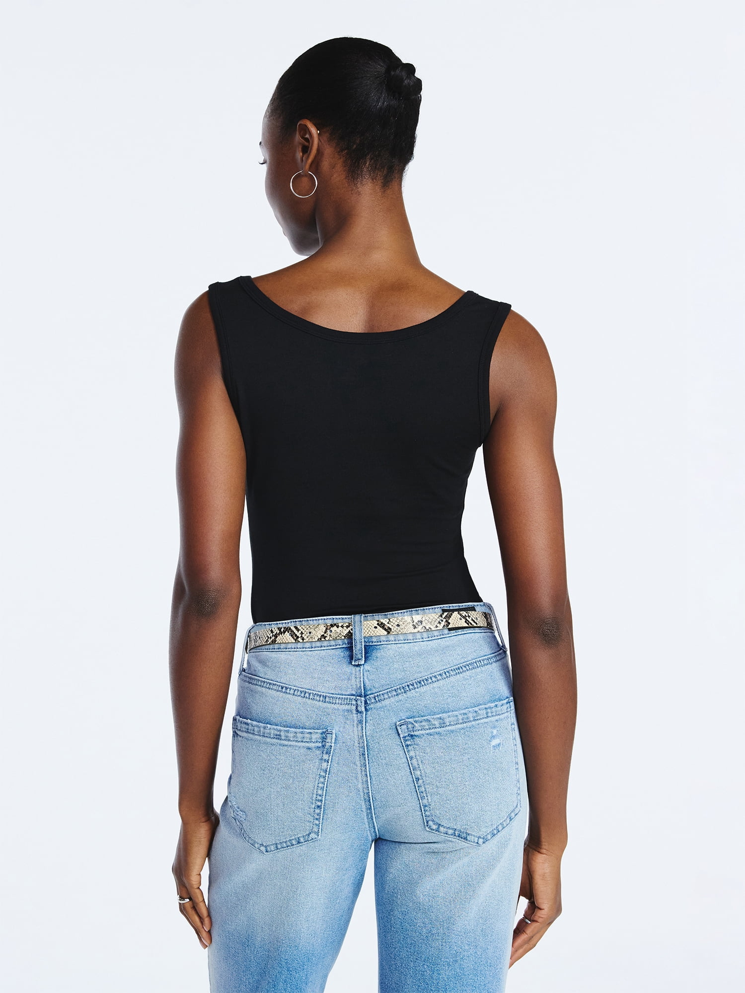 Scoop Women’s Square Neck Tank Top, Sizes XS-XXL