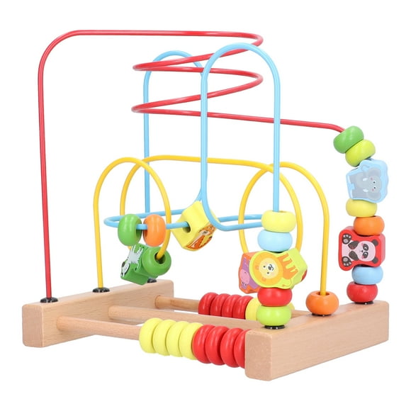 Bead Maze Toy, Finely Polished Learning Beads Toy Wooden Bead Maze Game Special Designed Cartoon Bead Maze Toy Safe For Indoor