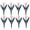 Pink-PK, variant on MMJ Plastic Tulip Flower Garden Stakes 8pcs Outdoor Yard Decorative Ground Insert for Patio and Backyard Lawn 11.4x5.9in