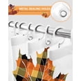 thumbnail image 4 of Black Yellow Check Plaid Maple Leaf Fall Thanksgiving Day Shower Curtain Set ，Waterproof Fabric Shower Curtains Shower Curtains for Bathroom,Bathroom Decor 72"x72", 4 of 7