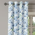 thumbnail image 3 of Ambesonne Floral Grommet Curtain, Blue Tender Romantic Flowers, 50"x63", Pale Sky Blue Green and White, 3 of 5