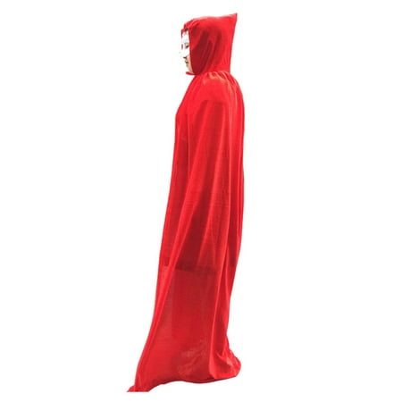 Sunisery Adult Halloween Velvet Cloak Hood Medieval Costume Witch Wicca