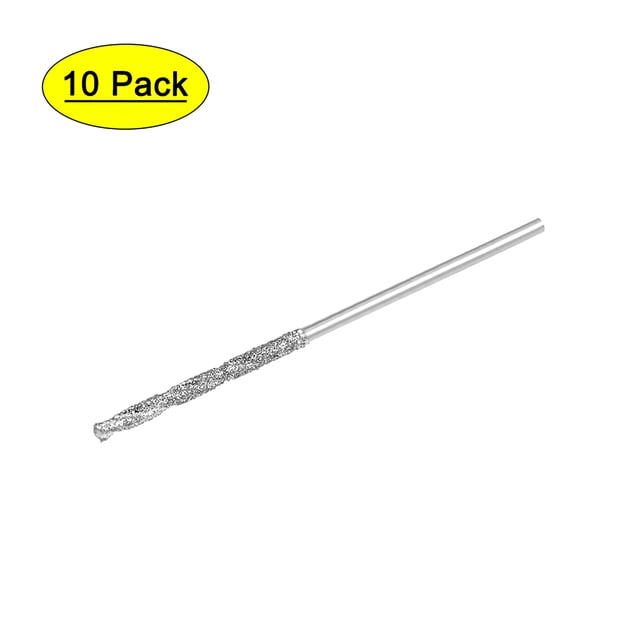 Uxcell Broca de Tornillo Recubierta Métrica de Diamante de Acero de Alta Velocidad Tono Plateado 10pcs 0.8mm