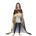 thumbnail image 3 of Honeii Adorable Flower Field Cow Print Poncho Cape, Cloak Coat, Snuggly Hooded Wearable Blanket, Hooded Cape For Teenagers,Halloween Costumes-Small, 3 of 7