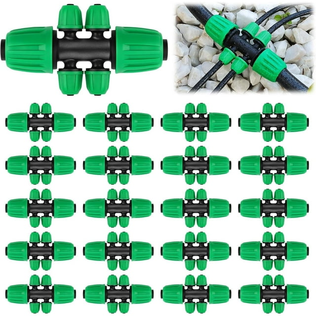Locked Barbed Tee Connectors /\uD to /\uD Drip Irrigation Fittings Kit /mm to /mm Tube Lock Female Connector Way Barbed Lock Irrigation Parts for Watering System