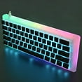 thumbnail image 3 of YMDK 87 PBT Double Shot Shine Through ANSI ISO OEM Profile Pudding Keyset Keycap for MX Mechanical Keyboard (87-Key Black) (Only Keycap), 3 of 3