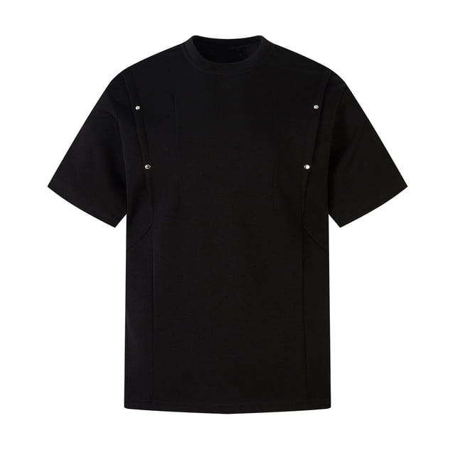 Blusas y camisas de manga corta y cuello redondo para hombre, blusas casuales de verano para hombre, blusas de manga corta y cuello redondo de color liso.