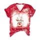 thumbnail image 3 of Pntutb Mujeres Casual Loose Christmas Elk Cuello en V Camisetas de manga corta Hombres Mujeres tops Pntutb Pntutb-8714, 3 of 6
