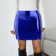 thumbnail image 2 of adviicd Womens Metallic Sexy Shiny Stretchy Short Pencil Party Skirt BU1, M, 2 of 8